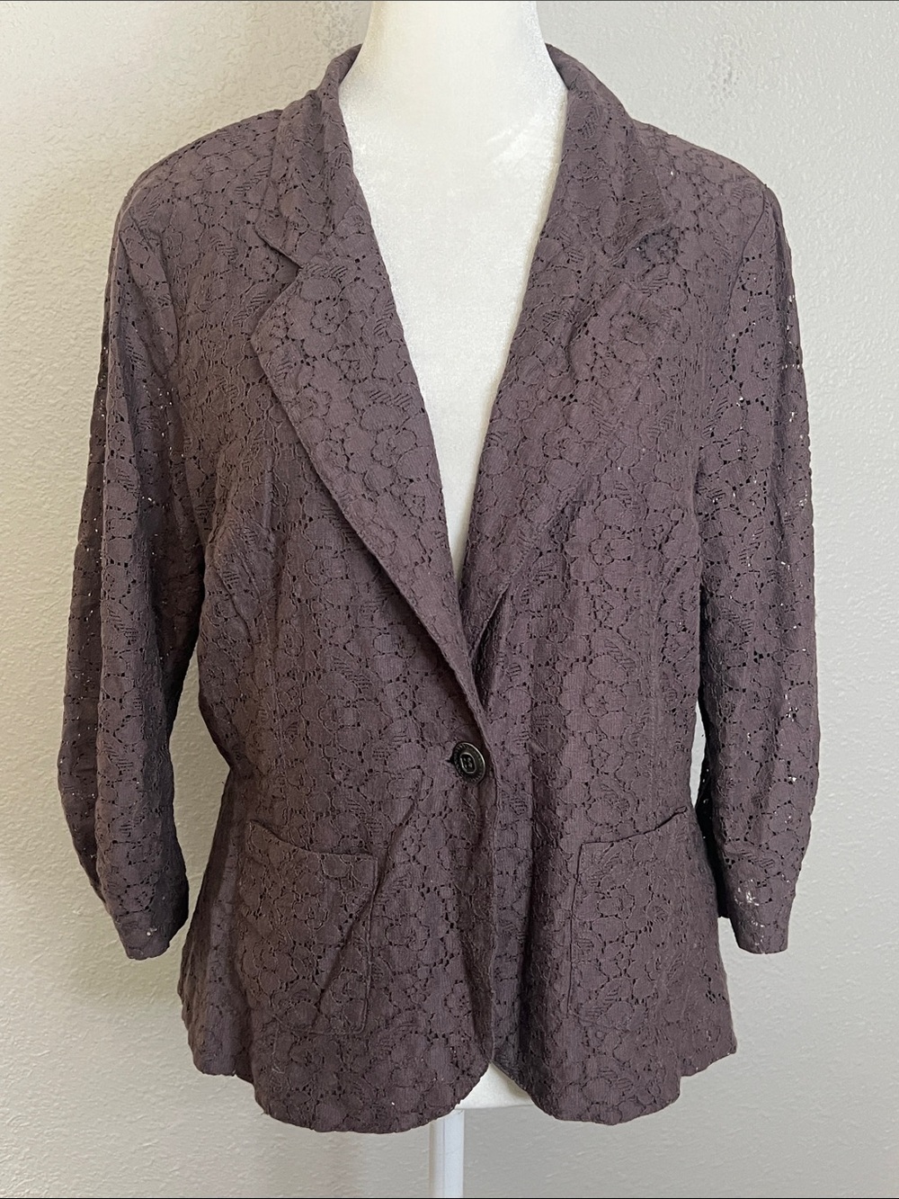 Decree Lace Blazer Dusty Purple Size Large